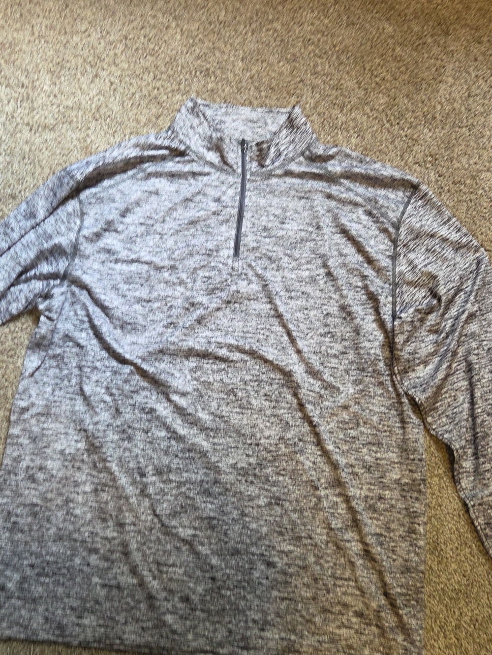 Men's Heather Gray Quarter-Zip Performance Shirt